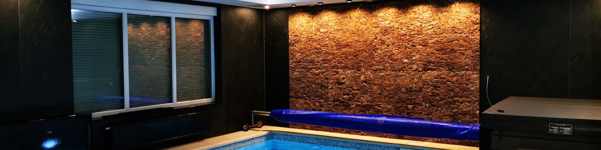 Black Pearl stone cladding - sophisticated black with polish finish for Scottish boardrooms