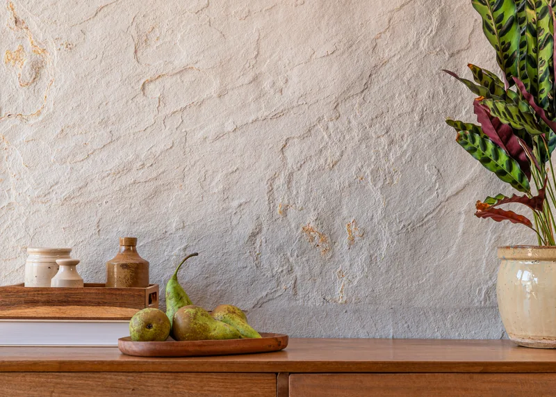 Golden Honey natural stone veneer panel, shown head-on