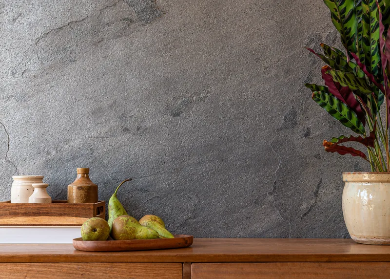 Silver Mist natural stone veneer panel, shown head-on