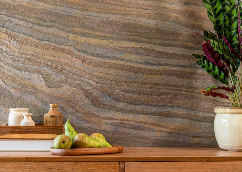 Wild Fire natural stone veneer panel, shown head-on
